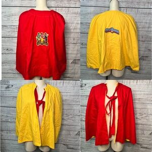 Power Rangers‎ Reversible Cape Red Yellow One size Handmade